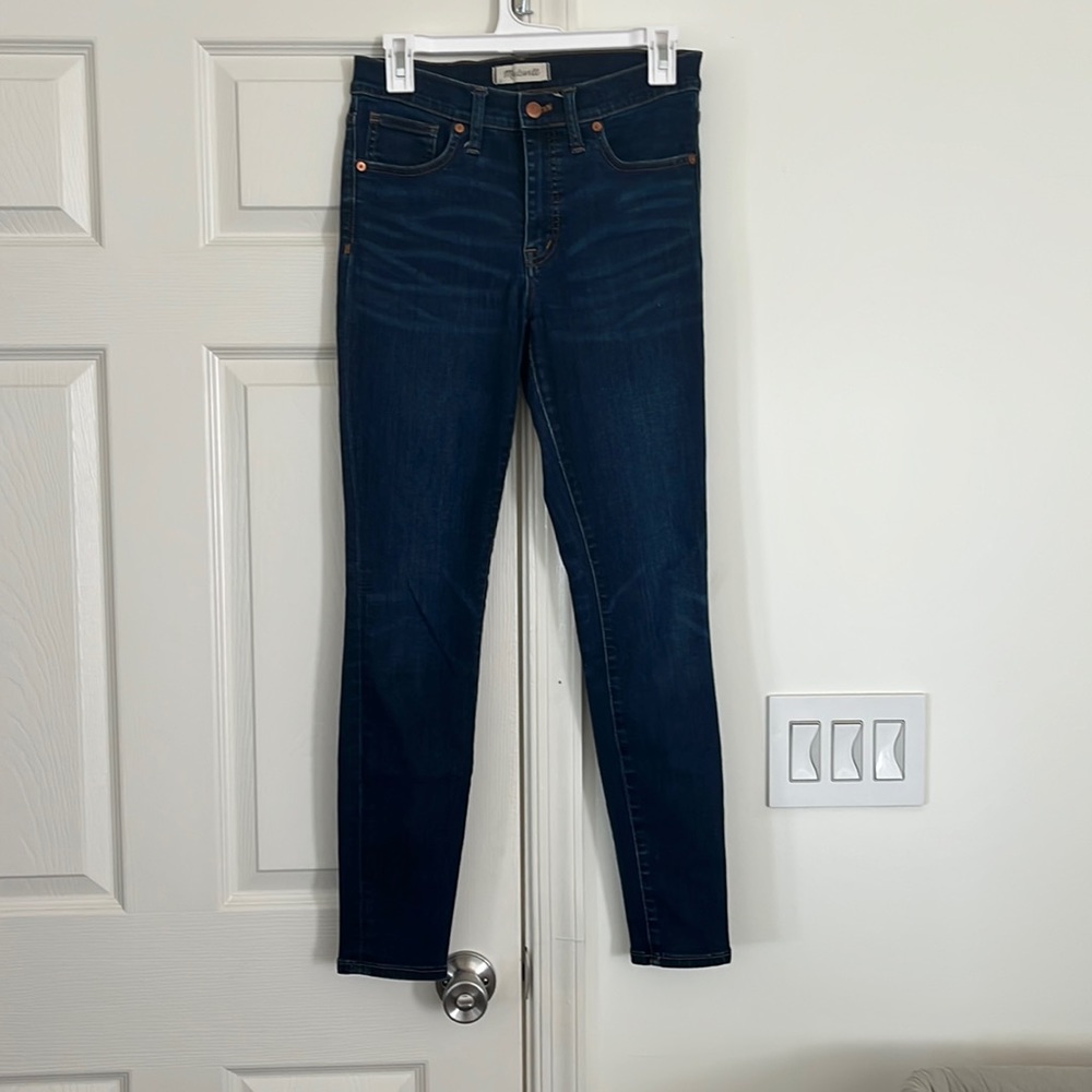 Madewell Dark Wash 9” Rise Skinny Jeans
